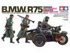 Tamiya 1:35 German motorcycle w/side car BMW R75 | 4 figurines | 
