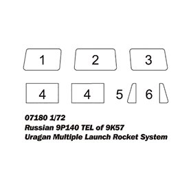 Trumpeter 1:72 9P140 TEL OF 9K57 URAGAN - MULTIPLE LAUNCH ROCKET SYSTEM