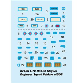 Trumpeter 07456 M1132 Stryker Engineer Squad Vehicle With SOB