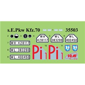 ICM 1:35 s.E.Pkw Kfz.70 W/Zwillingssockel 36