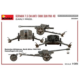 Mini Art 351:35 PaK.40 - GERMAN ANTI-TANK 75MM GUN - EARLY PRODUCTION