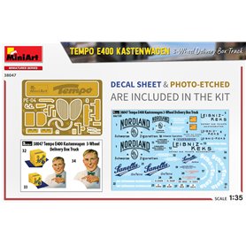 Mini Art 38047 Tempo E400 Kastenwagen 3-wheel DBT
