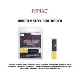 DSPIAE HC-01 Wolframowy rylec 0.1mm TUNGSTEN STEEL HOOK BROACH