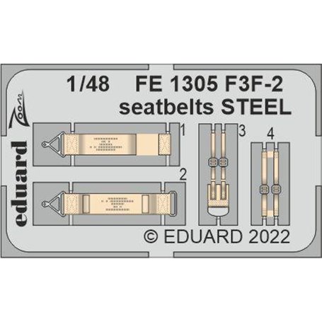 Eduard 1:48 F3f-2 Seatbelts Steel