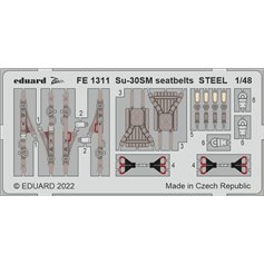 Eduard 1:48 Su-30sm Seatbelts Steel