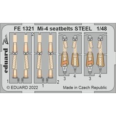 Eduard 1:48 Mi-4 Seatbelts Steel