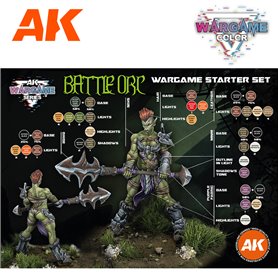 AK Interactive 11768 Zestaw farb WARGAME STARTER SET - BATTLE ORC
