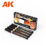 AK Interactive 1300 Markery METALLIC MAKERS - 4szt.