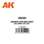 AK Interactive Pavement Spike Brick Sheet 245x195mm/9.