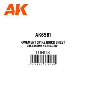 AK Interactive Pavement Spike Brick Sheet 245x195mm/9.