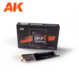 AK Interactive DRY 4 BRUSHES SET
