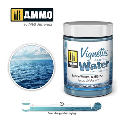 Ammo of MIG ACRYLIC WATER - PACIFIC WATER - 100ml