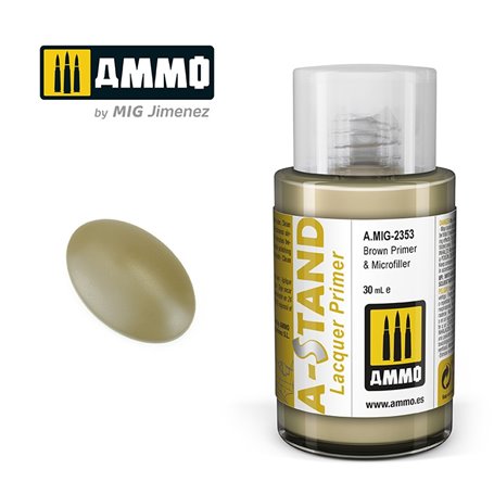 Ammo of MIG 2353 A-STAND Brown Primer And Microfiller - 30ml