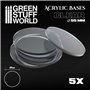 Green Stuff World Acrylic Round Bases 55mm Clear (grubość 3mm) 5szt.