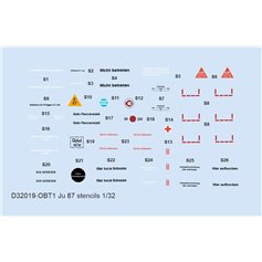 Eduard 1:32 Ju 87 Stencils