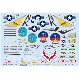 Eduard 1:48 Kalkomanie do Grumman F-14A dla Tamiya