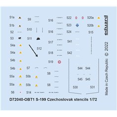 Eduard 1:72 S-199 Czechoslovak Stencils