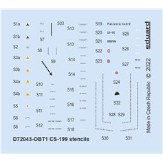 Eduard 1:72 Napisy eksploatacyjne do CS-199 dla Eduard