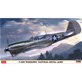 Hasegawa 1:48 Curtiss P-40N Warhawk - NATURAL METAL ACES - LIMITED EDITION