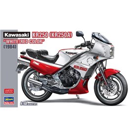 Hasegawa 1:12 Kawasaki KR250 - WHITE / RED COLOR - 1984 - LIMITED EDITION
