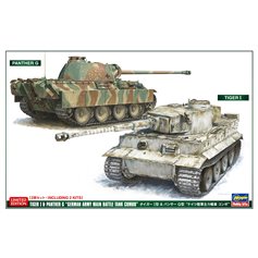 Hasegawa 1:72 Pz.Kpfw.VI Tiger I + Pz.Kpfw.V Panther Ausf.G - GERMAN ARMY MAIN BATTLE TANK COMBO - LIMITED EDITION 