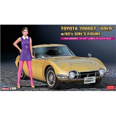 Hasegawa 1:24 Toyota 2000GT - GOLD W/60S FIRLS FIGURE