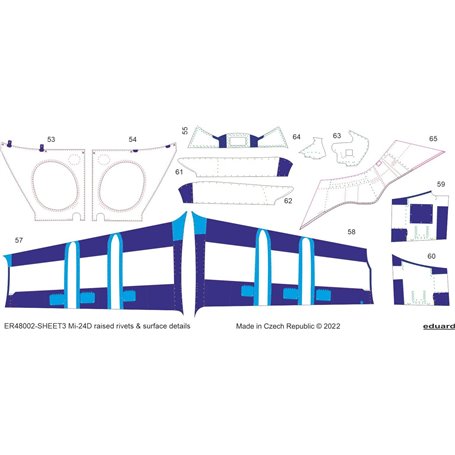 Eduard 1:48 Mi-24d Raised Rivets & Surface Details