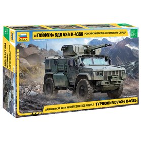 Zvezda 1:35 K-4386 Typhoon - ARMORED CAR WITH REMOTE CONTROL MODULE