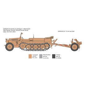 Italeri 1:35 Sd.Kfz.10 Demag D7 W/75MM LE.IG 18 AND CREW