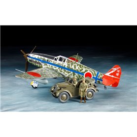 Tamiya 25203 1/48 Kawasaki Ki-61-Id Hien (Tony) & 4x4 Light Vehicle Kurogane Set