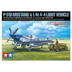 Tamiya 1:48 North American P-51D Mustang + 1/4-TON 4X4 LIGHT VEHICLE 
