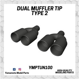 Yamamoto YMPTUN100 Dual Muffler tip Type 2