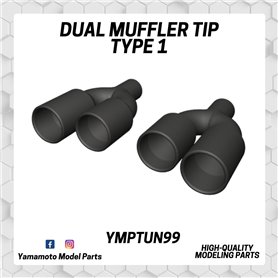 Yamamoto YMPTUN99 Dual Muffler tip Type 1