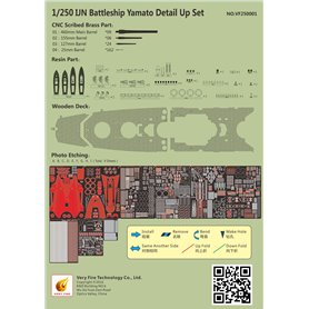 Very Fire VF250001 1/250 IJN Yamato Detail Up Set (For Arii)