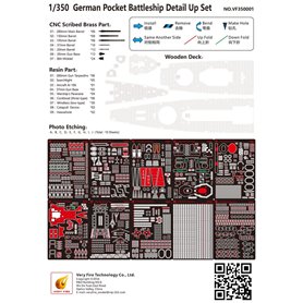 Very Fire 1:350 DETAIL UP SET do Graf Spee dla Trumpeter