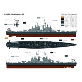 Very Fire 1:350 USS Birmingham - US NAVY LIGHT CRUISER - DX EDITION