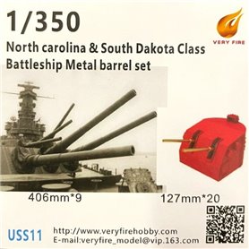 Very Fire 1:350 USS NC/SD CLASS METAL BARRELS AND WATERBLAST