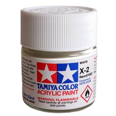 Tamiya X-2 Farba akrylowa WHITE / 23ml