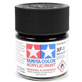 Tamiya XF-1 Acrylic paint FLAT BLACK - 23ml 