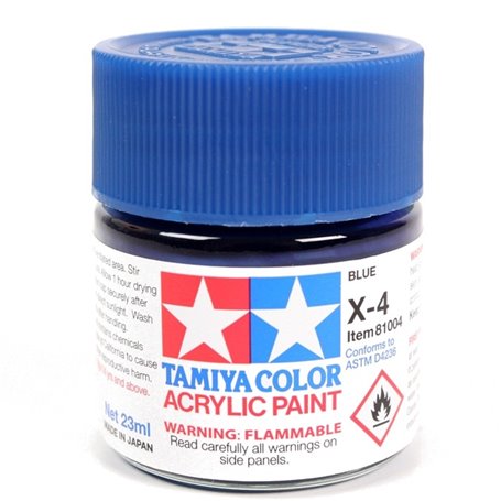Tamiya X-4 Farba akrylowa BLUE / 23ml