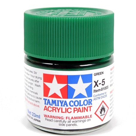 Tamiya X-5 Farba akrylowa GREEN / 23ml