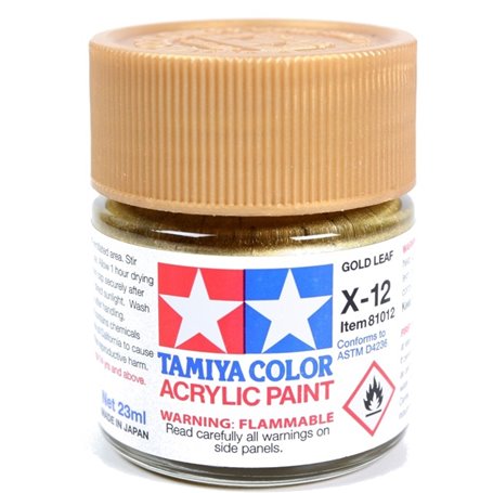 Tamiya X-12 Acrylic paint GOLD LEAF / 23ml 