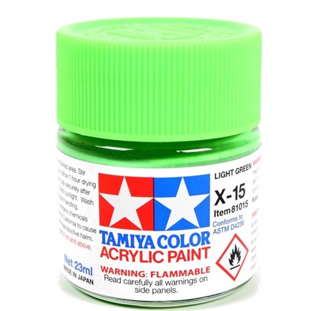 Tamiya X-15 Farba akrylowa LIGHT GREEN / 23ml