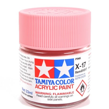 Tamiya X-17 Farba akrylowa PINK / 23ml