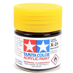 Tamiya X-24 Farba akrylowa CLEAR YELLOW / 23ml