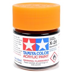 Tamiya X-26 Acrylic paint CLEAR ORANGE / 23ml 
