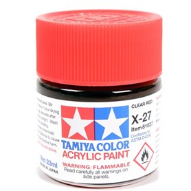 Tamiya X-27 Farba akrylowa CLEAR RED / 23ml