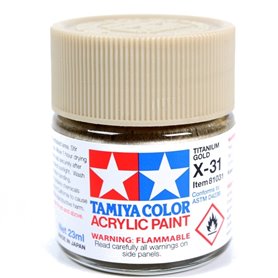 Tamiya X-31 Farba akrylowa TITANIUM GOLD / 23ml