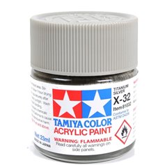 Tamiya X-32 Acrylic paint TITANIUM SILVER / 23ml 