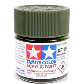 Tamiya XF-58 Acrylic paint OLIVE GREEN - 23ml 
